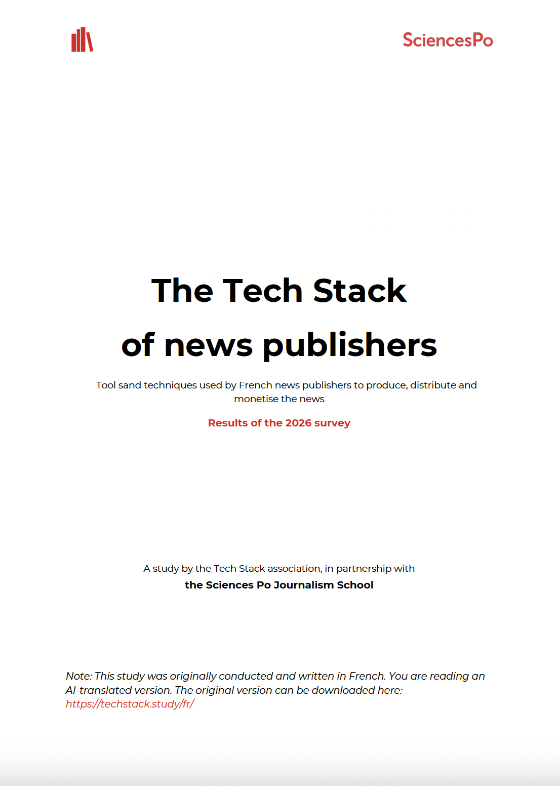 Cover - The Tech Stack of news publishers, 2026 results